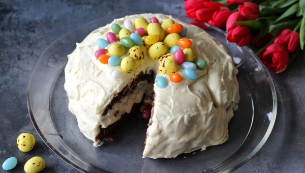 Pskekage med gulerod og protein