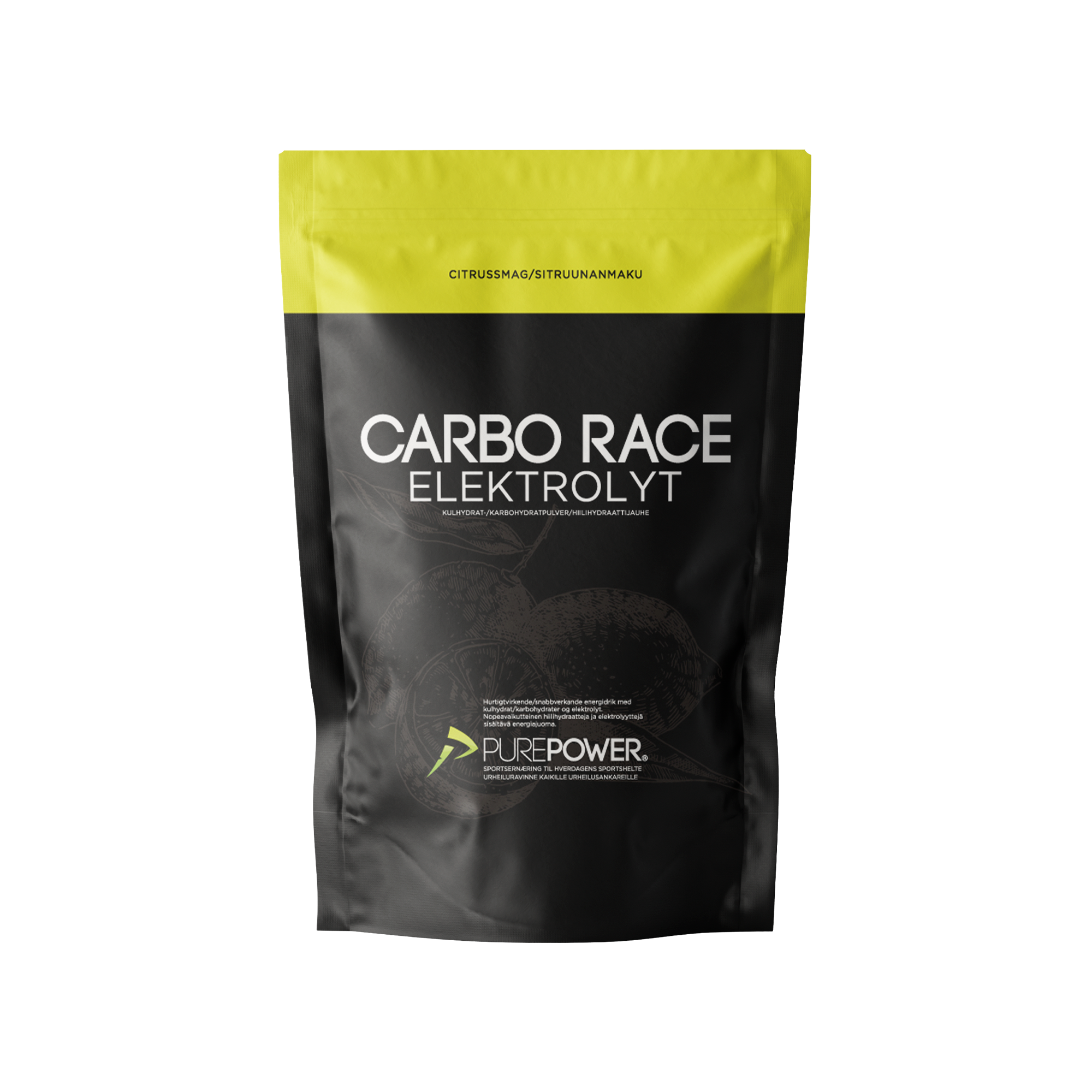 PurePower Carbo Race Elektrolyt Citrus 1 kg