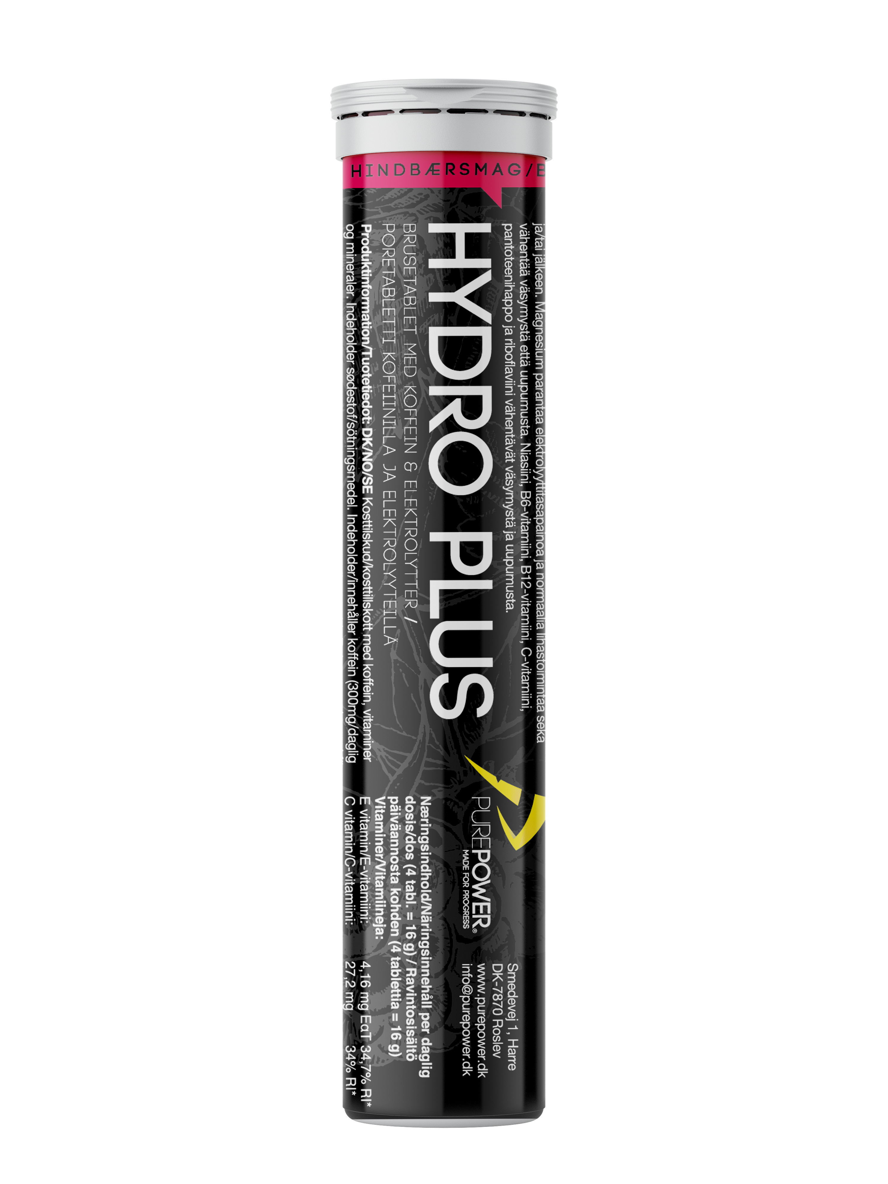 5: PurePower Hydro Plus - Hindbær - Koffein tabs - 1x20 stk
