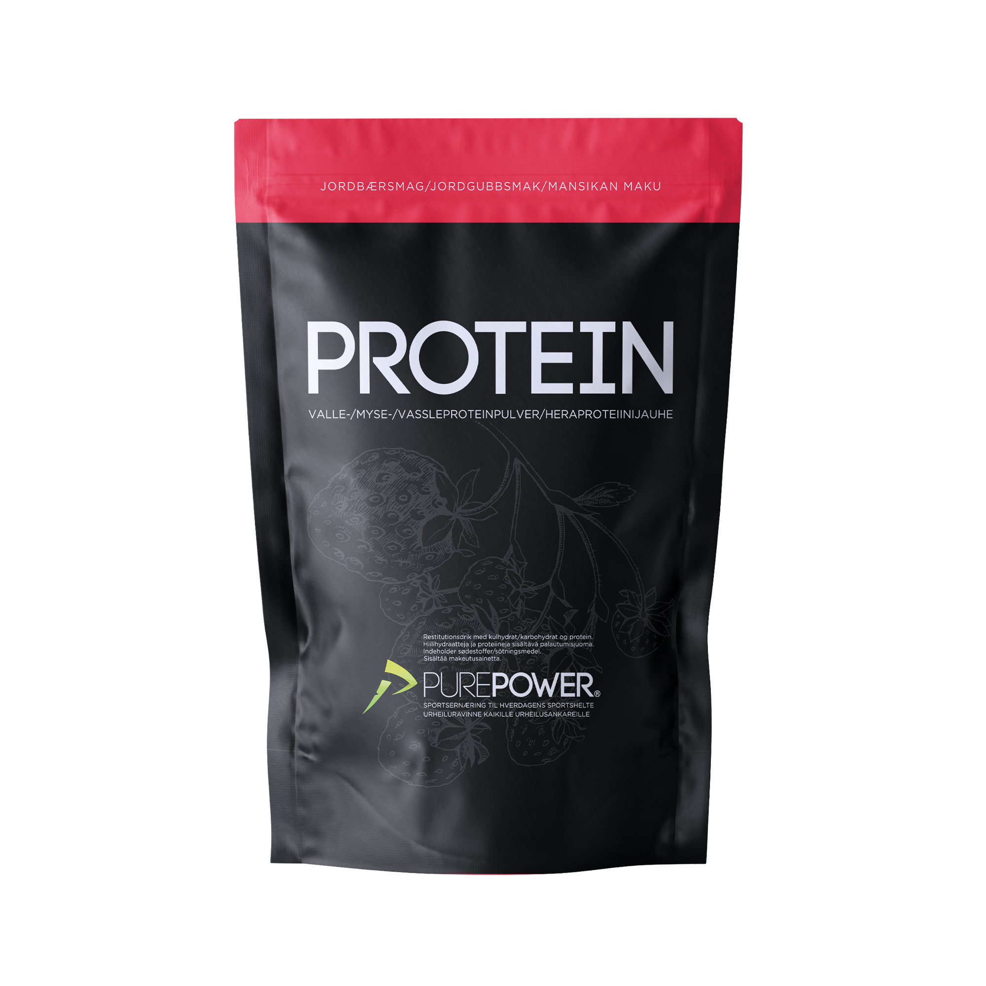 PurePower Valleprotein Jordbær 1 kg