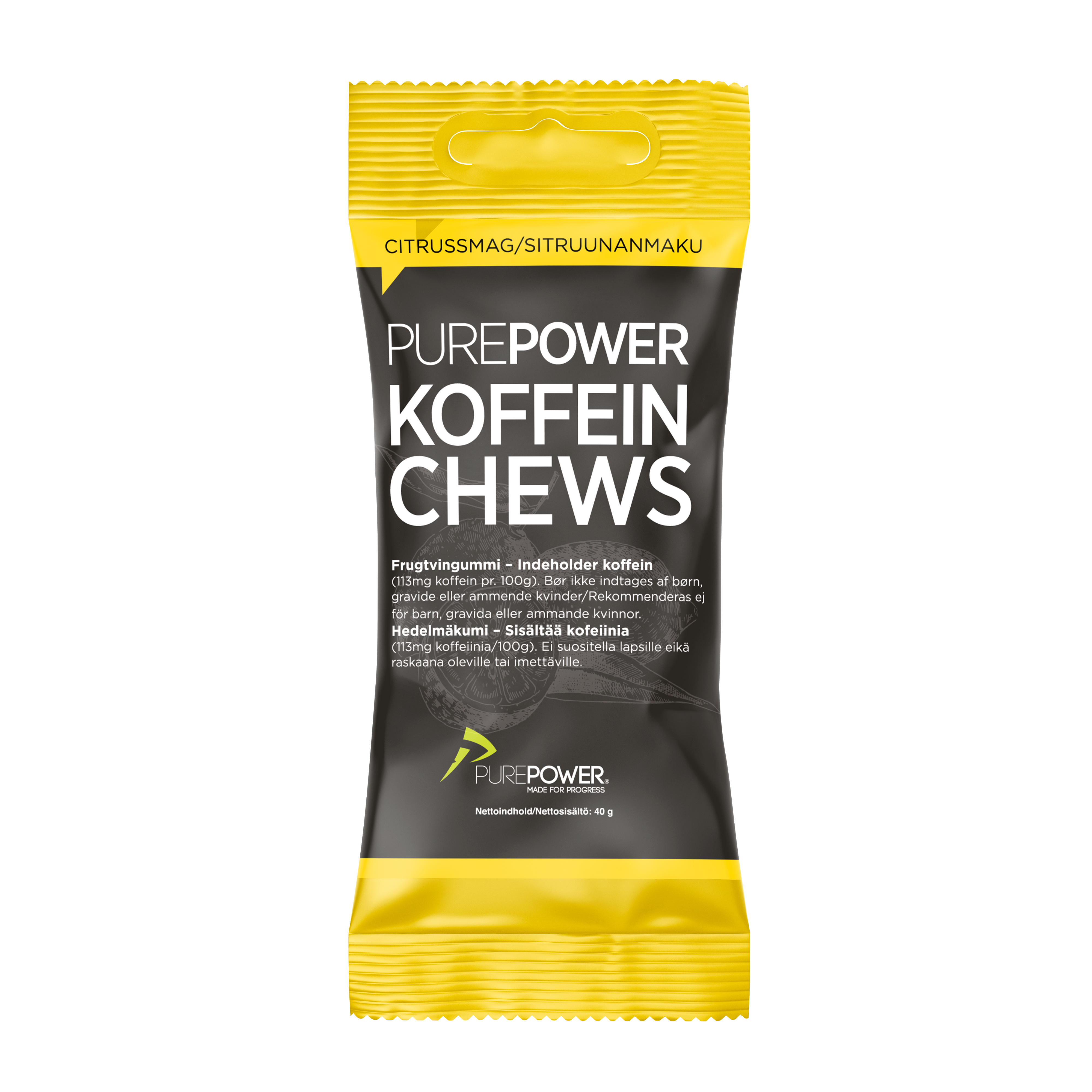 PurePower Koffein Chews Citrus stk.